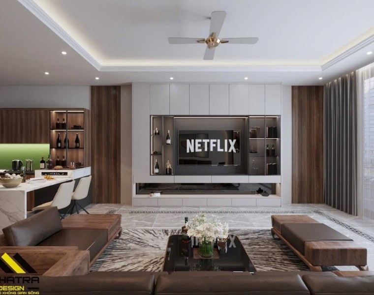 Phòng khách Tái Định Cư cây đa 13 gốc