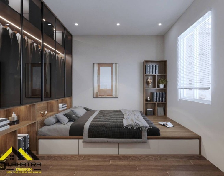 Bộ giường ngủ màu xanh